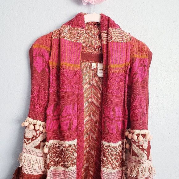Anthropologie Moth Durango Bohemian Western Fringe Sweater Vest - Picture 4 of 9